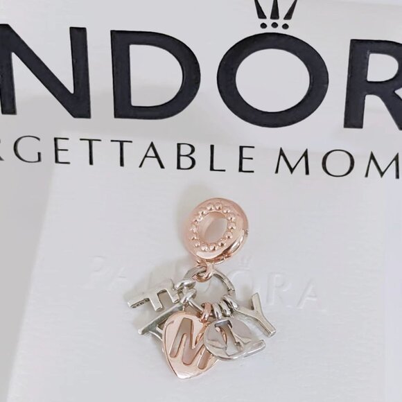 Pandora Jewelry - Pandora Family Letters Dangle Charm Bracelet Pendant S925 Silver with box